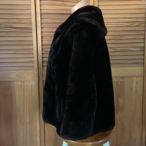 Mouton coat, three-quarter sleeve vintage luxury, one size custom classic - Picture 2 of 14